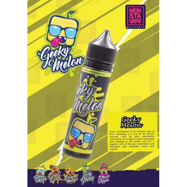 Monsta Vape - Geeky Melon 60ML (NO MINT)